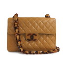 【名古屋】【CHANEL】シャネル デカ マトラッセ プラチェーンショルダーバッグ ブラウン べっ甲 3番台 7桁 ココマーク レザー シングルショルダー レディース【中古】