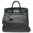 【最大3万円割引クーポン 5/1~】【天白】【HERMES】エルメス オータクロア40 □G刻印 2003年 ハンドバッグ ブラック トゴ ゴールド金具 レザー...