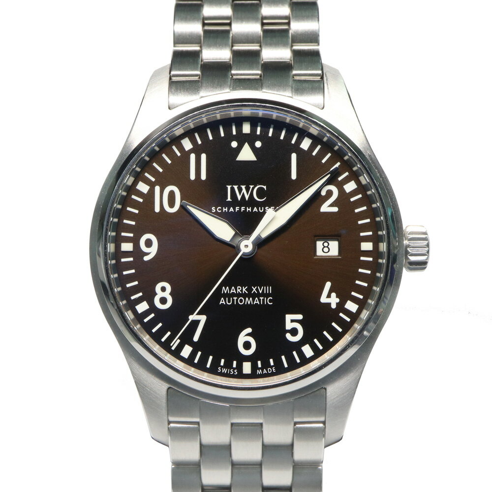 【最大3万円クーポン 6/1 0:00~】【名古屋】【IWC】IWC パイロットウォッチ マーク18 アントワーヌ ド サンテグジュペリ IW327003 SS ブラウン 自動巻 メンズ腕時計【中古】