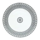 【名東】【HERMES】エルメス デザートプレート H DECO ホワイト ブラック 皿 陶器 Hデコ アッシュデコ 小物 その他【新品】【未使用】【中古】