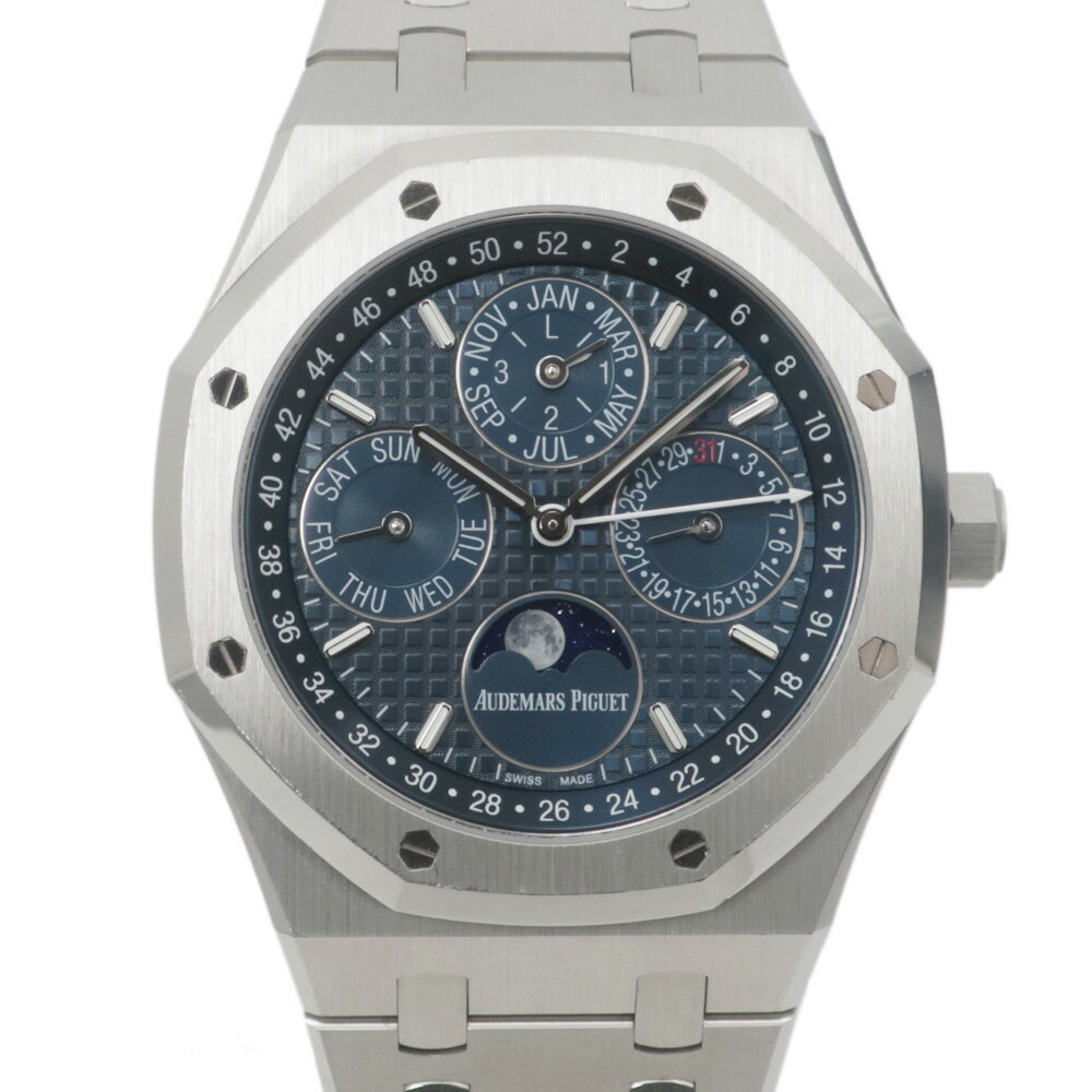 【名東】【AUDEMARS PIGUET】オーデマピゲ ロイヤルオーク パーペチュアルカレンダー 26574ST.OO.1220ST.02 ブルー SS 自動巻き メンズ 男 腕時計【中古】