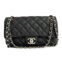 【名古屋】【CHANEL】シャネル マトラッセ チェーンショルダーバッグ A67741 ソフトキャビアスキン ブラック シルバー金具 20番台 ココマーク レザー レディース【中古】