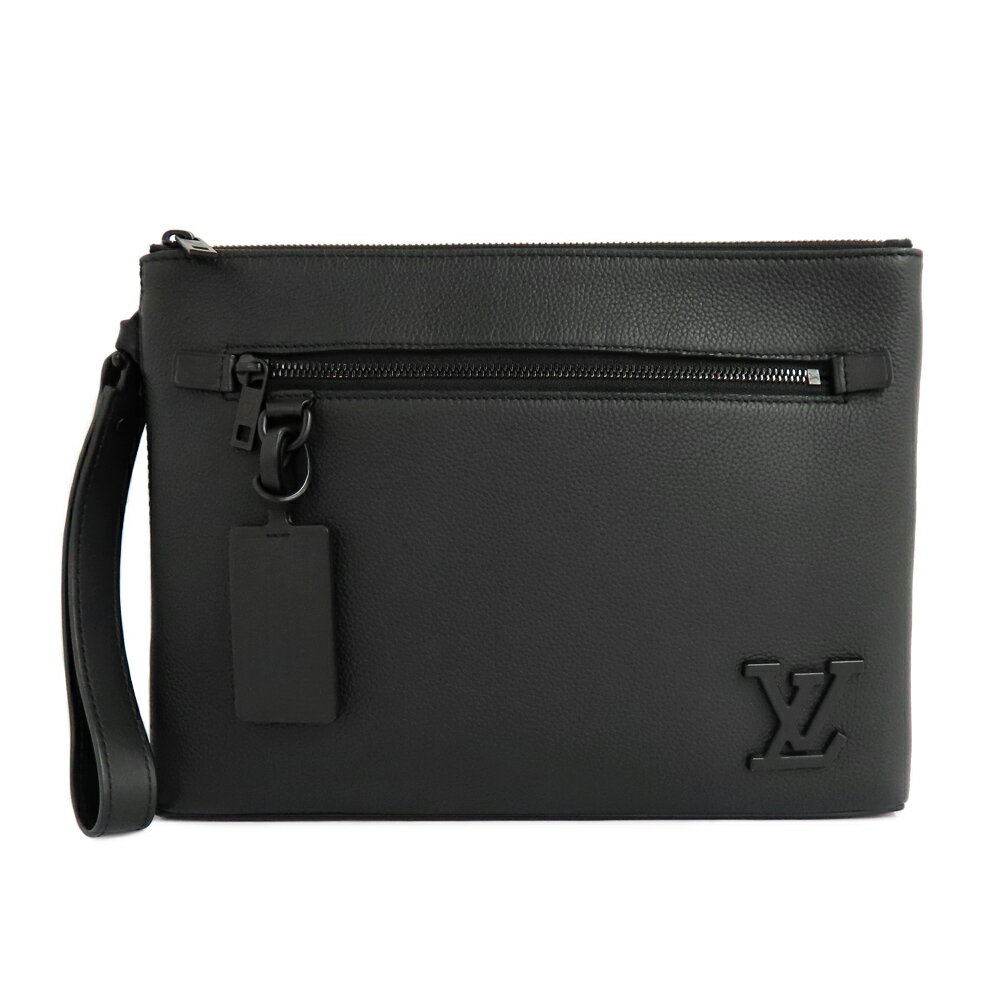 【名古屋】【LOUIS VUITTON】ルイヴィトン ポシェット IPAD M69837 LVアエログラム クラッチバッグ ブラック カーフレザー ブラック金具 メンズ ユニセックス【中古】