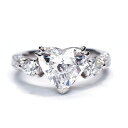 【栄】【JEWELRY】Pt900 ダイヤモンド 2.010ct 0.75ct ハートシェイプ D VS2 デザイン リング 指輪 プラチナ 高級 ジュエリー【中古】