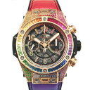 【最大3万円クーポン 5/1~3】【天白】【HUBLOT】ウブロ ビッグバン ウニコ キングゴールド 411.OX.9910.LR.0999 44mm K18KG レインボー 腕時計 自動巻き メンズ 箱 保【中古】