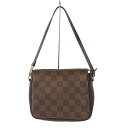 【天白】【LOUIS VUITTON】ルイヴィトン トゥルース メイクアップ ミニポシェット N51982 ダミエキャンバス ゴールド金具 ショルダー ポーチ レディース 女性【中古】