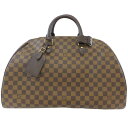 【天白】【LOUIS VUITTON】ルイヴィトン リベラGM ボストンバッグ N41432 ダミエ ブラウン ゴールド金具 キャンバス レザー パドロック 手提げ トラベルバッグ 鞄【中古】