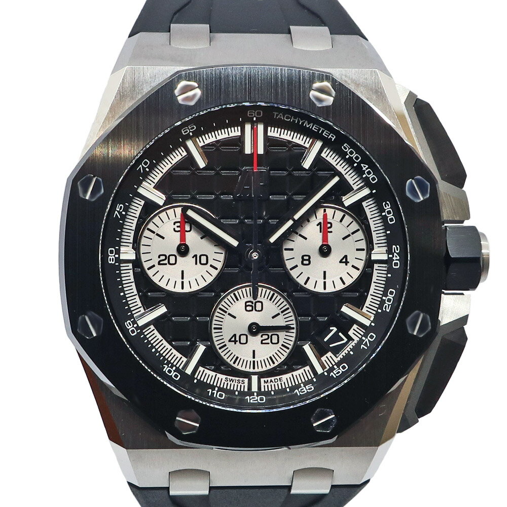 【天白】【AUDEMARS PIGUET】オーデマピゲ ロイヤルオーク オフショア クロノグラフ 43mm 26420SO.OO.A002CA.01 ブラック SS セラミック ラバー 自動巻き メンズ 腕時計【中古】