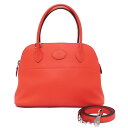 【最大3万円割引クーポン 5/1~】【名東】【HERMES】エルメス ボリード27 ヴォースイフト オレンジポピー シルバー金具 X刻印 ハンドバッグ 2WAY...