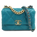 【栄】【CHANEL】シャネル CHANEL19 チェーンショルダーバッグ マトラッセ AS1160 ラムスキン グリーン系カラー GD/SV金具 女性 レディース 30番台/8桁シリアル 保証書 箱【中古】(4)