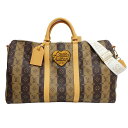 【天白】【LOUIS VUITTON】ルイヴィトン キーポルバンドリエール50 NIGOコラボ ボストンバッグ M45967 モノグラムストライプ ブラウン ゴールド金具 レザー トラベルバッグ 鞄【中古】(4)
