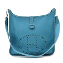 【最大3万円割引クーポン 8/1~】【名古屋】【HERMES】エルメス エブリンI エブリン1 GM トリヨンクレマンス ブルージーン シルバー金具 □J刻印 ...