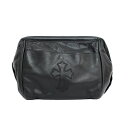 【最大3万円割引クーポン 5/1~】【天白】【CHROME HEARTS】クロムハーツ ポーチ コスメポーチ バッグ ブラック シルバー金具 ダガー クロスパッ...