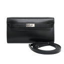 【最大3万円割引クーポン 7/1~】【天白】【HERMES】エルメス ケリーウォレット ロング ロック 長財布 ボックスカーフ ブラック シルバー金具 B刻印 ...