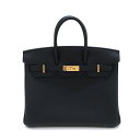 【最大3万円割引クーポン 5/1~】【天白】【HERMES】エルメス バーキン 25 ブラック W刻印 ゴールド金具 トゴ ノワール 黒 ハンドバッグ レディー...