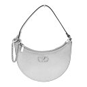 【天白】【VALENTINO】ヴァレンティノ バレンチノ VLOGO メタリックテクスチャードレザー ミニショルダーバッグ シルバー チェーン コンパクト レデ...
