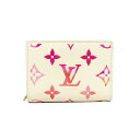 【最大3万円割引クーポン 5/9 20:00~】【名東】【LOUIS VUITTON】ルイヴィトン ポルトフォイユ クレア M83481 RFID モノグラムアンプラント サンライズアクワレル アイボリー系 二つ折り財布 ウォレット【中古】(4)