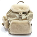 【最大3万円割引クーポン 5/1~】【栄】【PRADA】プラダ Re-Nylon シアリング バックパック リュックサック 1BZ074 ナイロン サンドベージ...