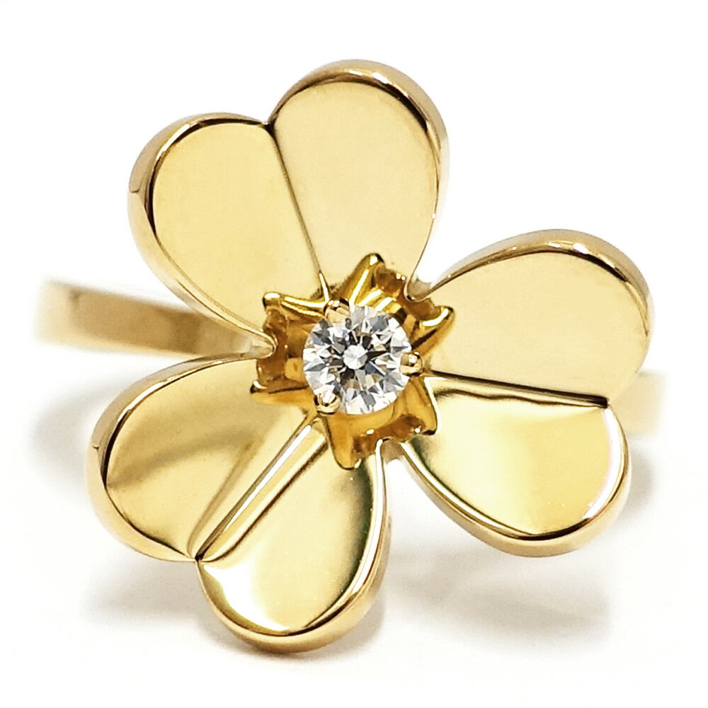 【栄】【VAN CLEEF&ARPELS】ヴァンクリーフ&アーペル K18YG フリヴォル リング 1フラワー スモールモデル ダイヤモンド 指輪 750YG VCARP2DS00 花 レディース ジュエリー【美品】【中古】のサムネイル