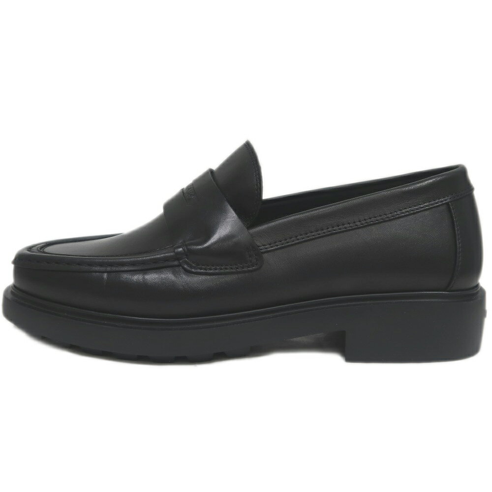 【名東】【FERRAGAMO】フェラガモ ローファー DONNY 8 1/2EEE ブラック 黒 0769147 レザー メンズシューズ【新品同様】【中古】