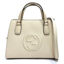 【最大3万円割引クーポン 5/9 20:00~】【栄】【GUCCI】グッチ ソーホー インターロッキングG 2WAYバッグ 607722 レザー ホワイト ゴー...