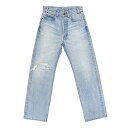 【名東】【CELINE】セリーヌ ダメージデニムパンツ N946629V08ZY 26サイズ ライトブルー系 レディース アパレル 女 服 【新品同様】【中古】