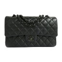 【最大3万円割引クーポン 5/1~】【名古屋】【CHANEL】シャネル 11.12 クラシック ハンドバッグ A01112 ラムスキン ブラック ソーブラック ...