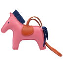 【栄】【HERMES】エルメス バッグチャーム Rodeo ロデオMM ローズアザレ/ブルードマルト/カーネリアン 製造刻印無 ホース 馬 アニョーミロ 服飾小...