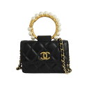 【最大3万円割引クーポン 8/1~】【名古屋】【CHANEL】シャネル ミニマトラッセ パール トップハンドル チェーンショルダーバッグ ブラック AP2274 レディース【中古】(4)