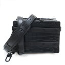 【最大3万円割引クーポン 5/1~】【天白】【LOUIS VUITTON】ルイヴィトン ソフトトランク N80242 エキゾチック クロコダイルマット ブラック...