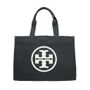 【名東】【TORYBURCH】トリーバーチ キャンバストートバッグ エラ ブラック 黒色 148792 レディース メンズ その他【新品】【未使用】【中古】(4)