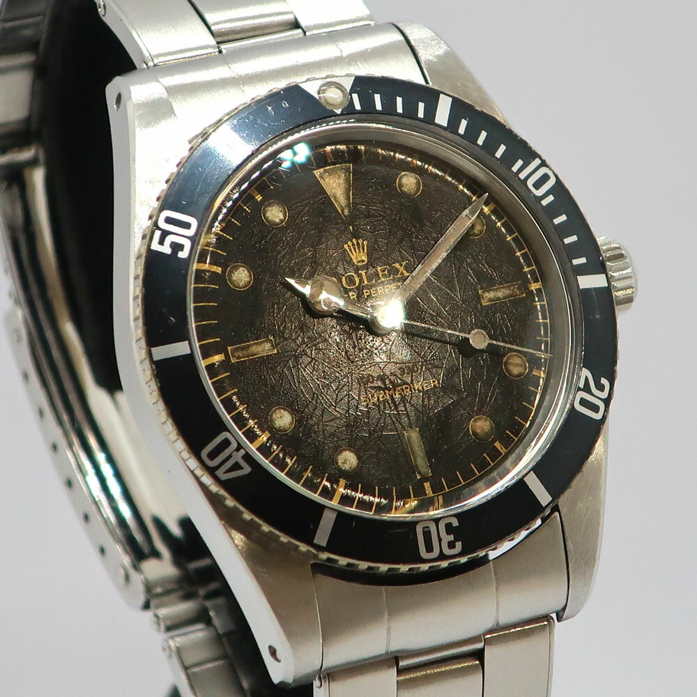 【天白】【ROLEX】ロレックス サブマリーナー 5508 Cal.1530 ミニッツサークル ミラー ガード無し ロング針 スパイダー 裏蓋59年刻印 ヴィンテージ 腕時計【中古】