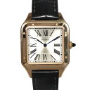 【最大3万円割引クーポン 5/1~】【名古屋】【CARTIER】カルティエ サントス デュモン ウォッチ LM WGSA0021 750PG レザー シルバー ...