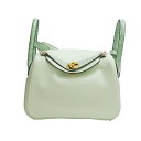 【最大3万円割引クーポン 5/1~】【名東】【HERMES】エルメス リンディミニ タッチ ショルダーバッグ ヴェールフィズ ヴェールデュー スイフト アリゲー...