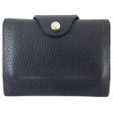 【天白】【HERMES】エルメス カードケース イリアード ネイビー シルバー金具 B刻 2023年製造 小銭入れ コンパクト メンズ レディース 小物【中古】