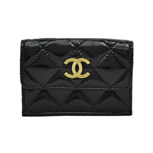 【最大3万円割引クーポン 7/1~】【名東】【CHANEL】シャネル スモールフラップウォレット ブラック 黒 ゴールド金具 シャイニーカーフスキン ウォレット レディース 女【未使用】【中古】 【最大3万円割引クーポン 7/1~】【名東】【CHANEL】シャネル スモールフラップウォレット ブラック 黒 ゴールド金具 シャイニーカーフスキン ウォレット レディース 女【未使用】【中古】