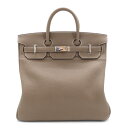 【最大3万円割引クーポン 5/1~】【天白】【HERMES】エルメス オータクロア 40 エトゥープ ブラウン トゴ シルバー金具 W刻印 旅行 バッグ メンズ...