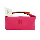 【名東】【HERMES】エルメス ブリッドアブラックPM ハンドバッグ ポーチ ハイビスカス ピンク【新品】【未使用】【中古】