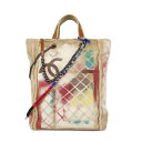 【最大3万円割引クーポン 5/1~】【天白】【CHANEL】シャネル グラフティ ブリコラージュ 2WAY トートバッグ ハンドバッグ ココマーク キャンバス ...