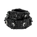 【名東】【FENDI】フェンディ ストラップユー フラワー ショルダーストラップ ブラック シルバー金具 レザー 花【中古】