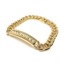 【名古屋】【JEWELRY】ブレスレット 喜平 キヘイ 2面 シングル IDブレスレット 8PD K18YG 750 イエローゴールド 18金 ダイヤモンド 5...