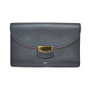 【名東】【CELINE】セリーヌ クラッチバッグ ネイビーXレッド 紺 赤 10846 3AU7.070C レディース メンズ その他【中古】