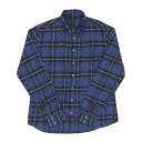【最大3万円割引クーポン 5/1~】【名東】【CHROME HEARTS】クロムハーツ フランネルシャツ チェック Lサイズ ネイビー ブラック コットン100...