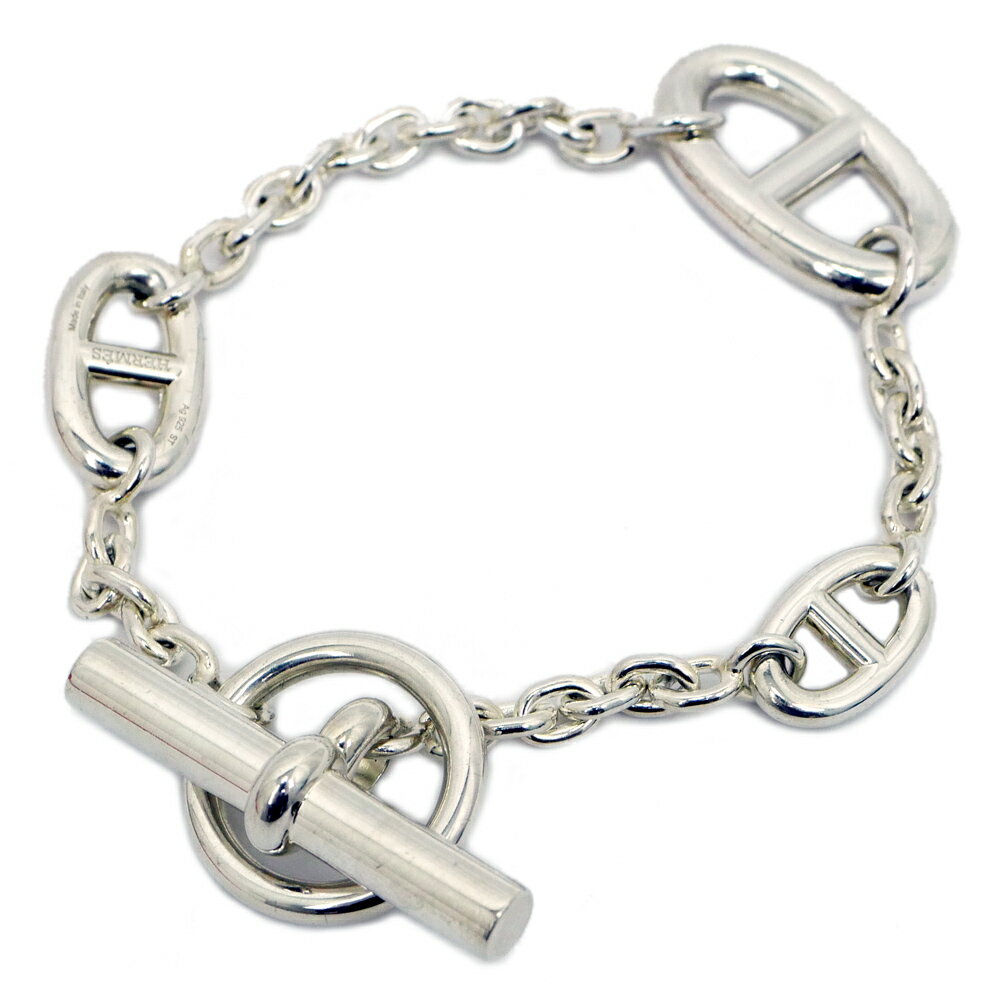 【名東】【HERMES】エルメス シェーヌダンクル ファランドール ブレスレット ST Ag925 レディース 女 アクセサリー 小物【中古】