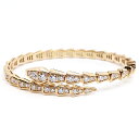 【最大3万円割引クーポン 5/9 20:00~】【栄】【BVLGARI】ブルガリ K18PG セルペンティ ヴァイパー ブレスレット フルパヴェダイヤモンド バ...