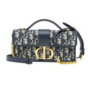 【名東】【CHRISTIAN DIOR】ディオール Miss montaigne ミニハンドバッグ オブリーク ショルダー ネイビー 紺色 S2356UTZQ_...