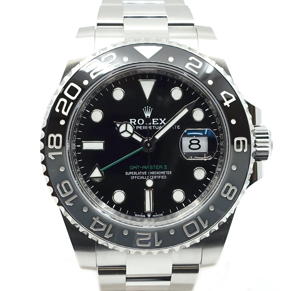 【最大3万円割引クーポン 7/1~】【栄】【ROLEX】ロレックス GMTマスター2 126710GRNR オイスター 腕時計 メンズ 2025年【新品】【未使用】【中古】