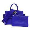 【最大3万円割引クーポン 5/9 20:00~】【栄】【FERRAGAMO】フェラガモ ステューディオ ソフト M ハンドバッグ カーフレザー パープル ブルー...