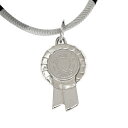 【名東】【HERMES】エルメス トゥールビヨン シルクチョーカー シルバー金具 マルチカラー シルク ネックレス ペンダント アクセサリー【中古】