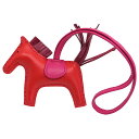 【最大3万円割引クーポン 5/1~】【栄】【HERMES】エルメス バッグチャーム Rodeo ロデオPM ローズメキシコ/ルビー/ルージュインディアン Y刻印...